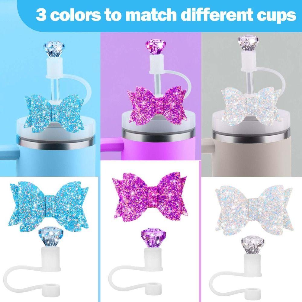 6pcs Sparkling Diamond Bow Straw Topper Reusable Straw Cover Cap for Stanley Cup Straw Decor
6pcs Sparkling Diamond Bow Straw Topper Reusable Straw Cover Cap for Stanley Cup Straw Decor