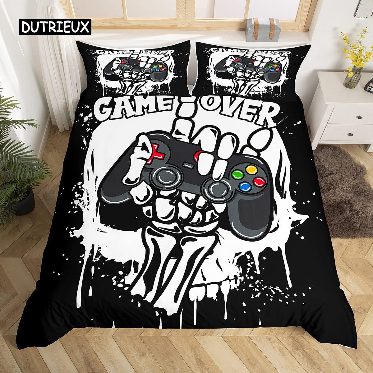 Gaming Quilt Cover Collection Gamer Room Decor for Boy Kids Teen Video Games Twin Size Bed Linen Collection Fine Microfiber Gamepad Let s Play Quilt EU single(135x200cm)
Gaming Quilt Cover Collection Gamer Room Decor for Boy Kids Teen Video Games Twin Size Bed Linen Collection Fine Microfiber Gamepad Let s Play Quilt EU single(135x200cm)