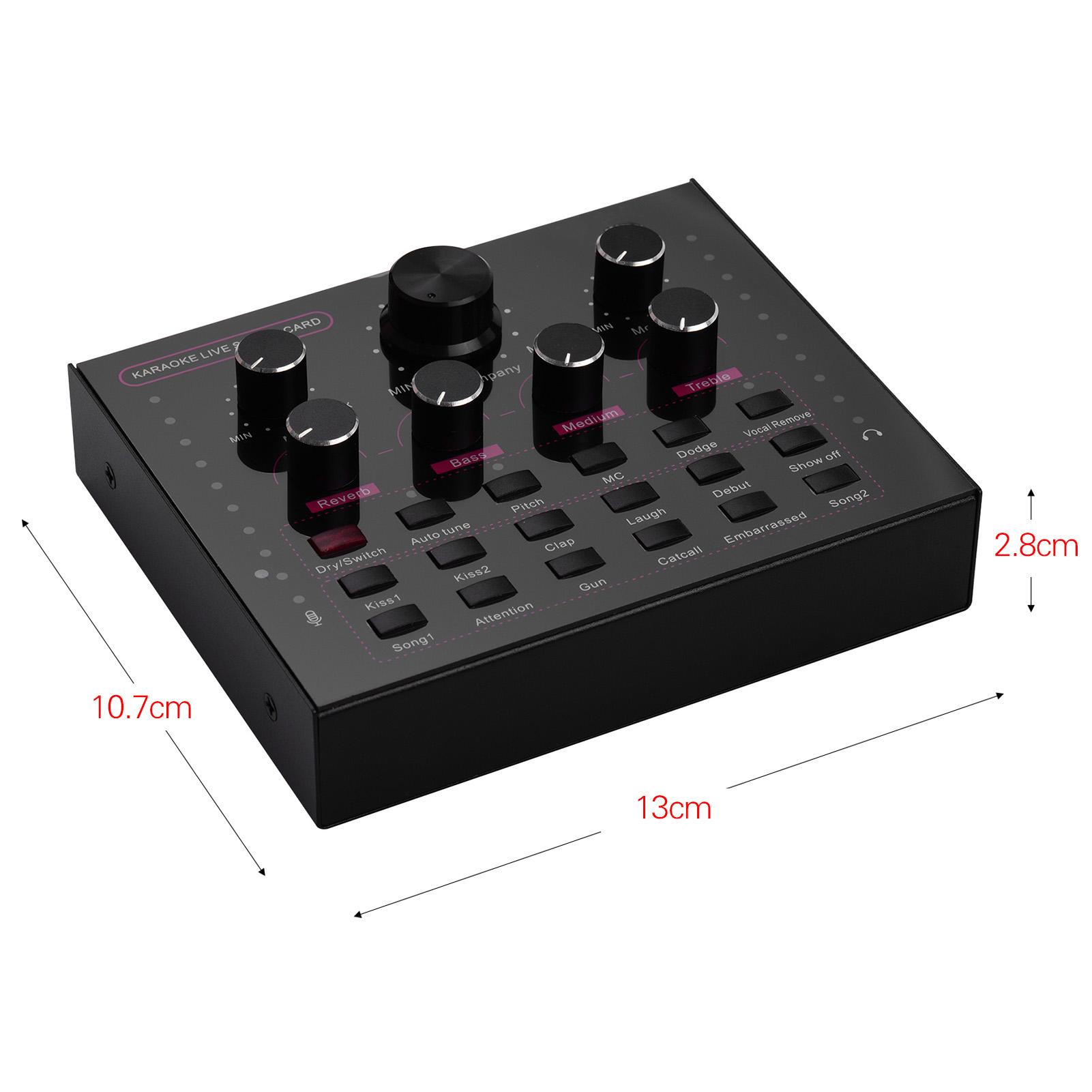 V12 Sound Mixer USB 3.5mm TRRS Port with Sound Effects for Live Streaming Online Karaoke Recording on Phone Computer Laptop Tablet
V12 Sound Mixer USB 3.5mm TRRS Port with Sound Effects for Live Streaming Online Karaoke Recording on Phone Computer Laptop Tablet