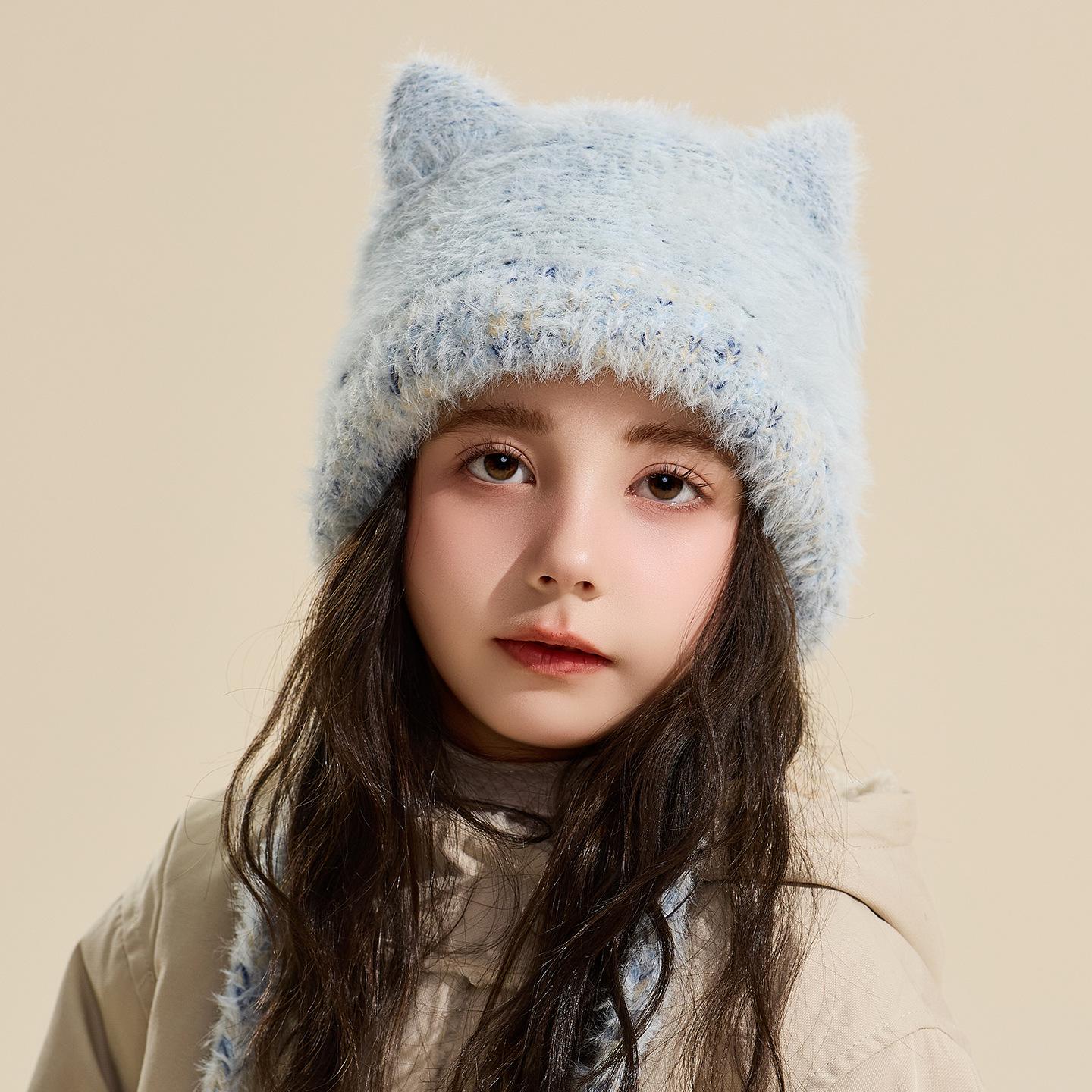 Очаровательная плюшевая шапка с кошачьими ушками для девочек - Теплая, вязаная, с защитой ушей, ветрозащитная и холодостойкая для осени и зимы. One Size синий
Очаровательная плюшевая шапка с кошачьими ушками для девочек - Теплая, вязаная, с защитой ушей, ветрозащитная и холодостойкая для осени и зимы. One Size синий