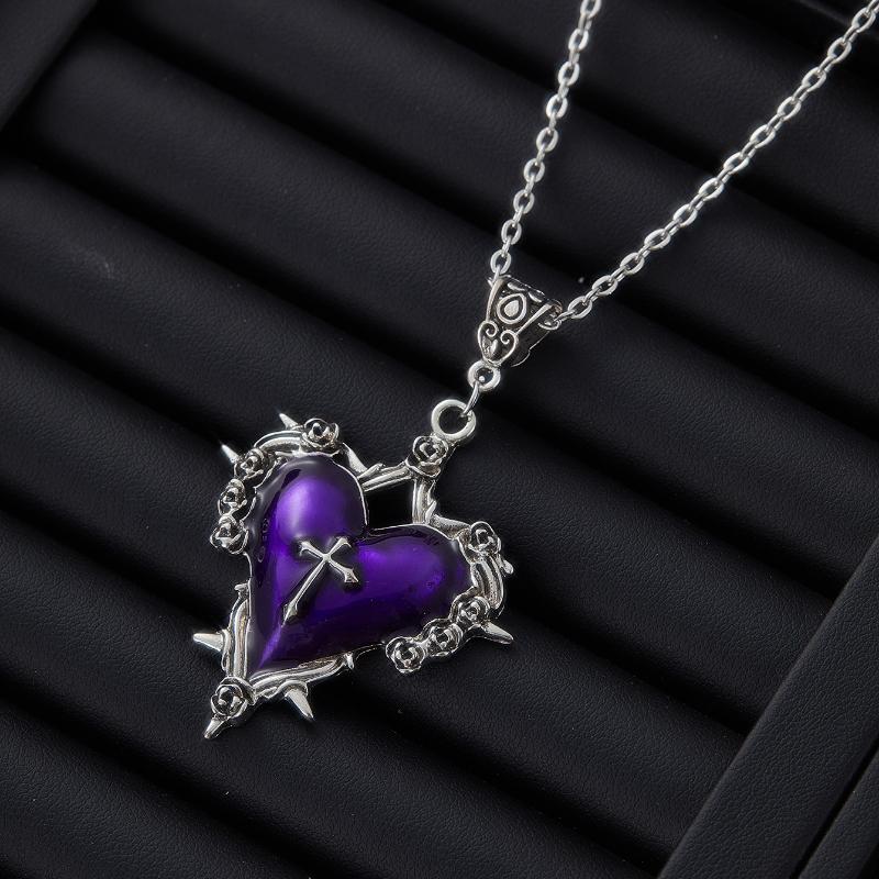 Готическое ожерелье с подвеской в виде креста с шипами и розы, большое сердце, для женщин и мужчин, винтажный тренд, для Хэллоуина, циркон, подарок
Готическое ожерелье с подвеской в виде креста с шипами и розы, большое сердце, для женщин и мужчин, винтажный тренд, для Хэллоуина, циркон, подарок