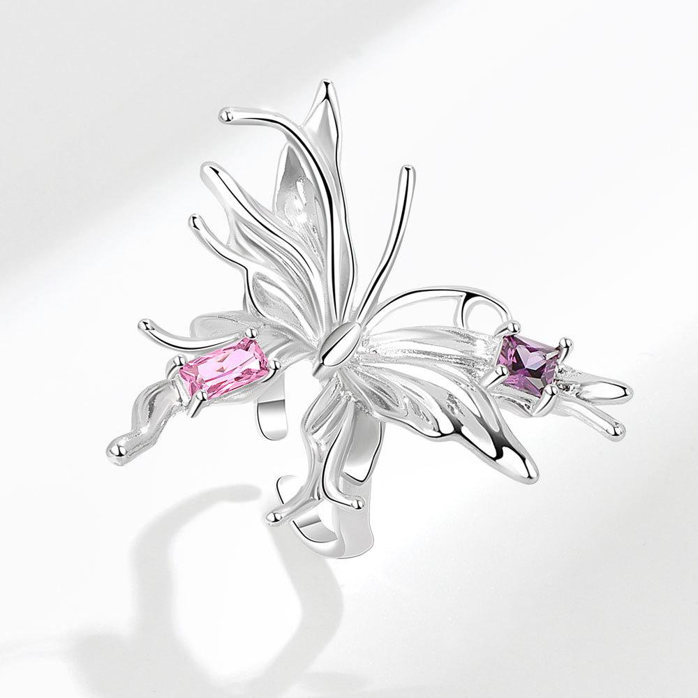 Chic Butterfly Open Ring For Women Adjustable Index Or Pinky Finger Band Minimalist Luxury Fashion Jewelry Gift opening adjustable біле золото кольору
Chic Butterfly Open Ring For Women Adjustable Index Or Pinky Finger Band Minimalist Luxury Fashion Jewelry Gift opening adjustable біле золото кольору