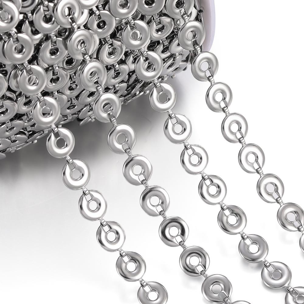 1m Stainless Steel Golden Flat Round Beads Link Chains for Handmade DIY Necklace Bracelet Waist Chain Jewelry Making Chain
1m Stainless Steel Golden Flat Round Beads Link Chains for Handmade DIY Necklace Bracelet Waist Chain Jewelry Making Chain