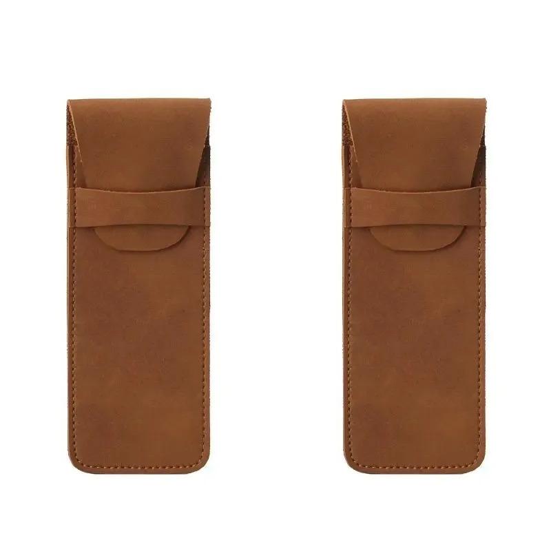 2pcs-Vintage Frosted PU Leather Pen Case High End Fountain Pen Protective Sleeve Large Capacity коричневий
2pcs-Vintage Frosted PU Leather Pen Case High End Fountain Pen Protective Sleeve Large Capacity коричневий