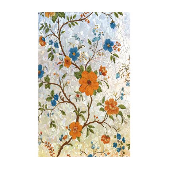 Stained Glass Window Film Rainbow Floral Window Privacy Film Decorative Sun Blocking Static Glass Clings for Home Door 120cm B
Stained Glass Window Film Rainbow Floral Window Privacy Film Decorative Sun Blocking Static Glass Clings for Home Door 120cm B