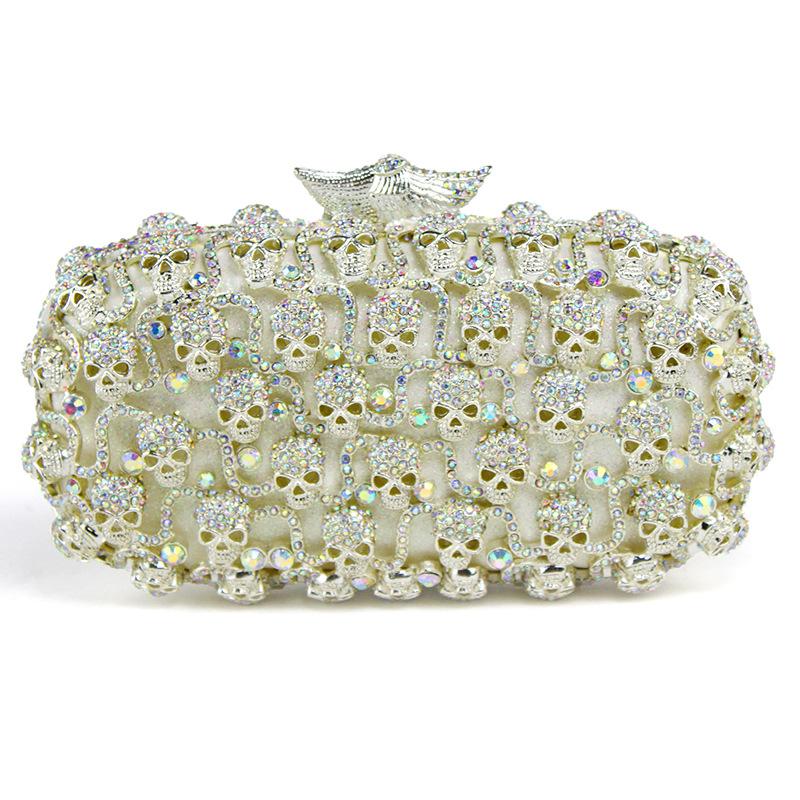 Many Skulls Women Bags Diamond Evening Clutch Bags Luxury Gold Metal Party Prom Handbag Crystal Dinner Purse Banquet Clutches 18cmX10cmX4.5cm
Many Skulls Women Bags Diamond Evening Clutch Bags Luxury Gold Metal Party Prom Handbag Crystal Dinner Purse Banquet Clutches 18cmX10cmX4.5cm