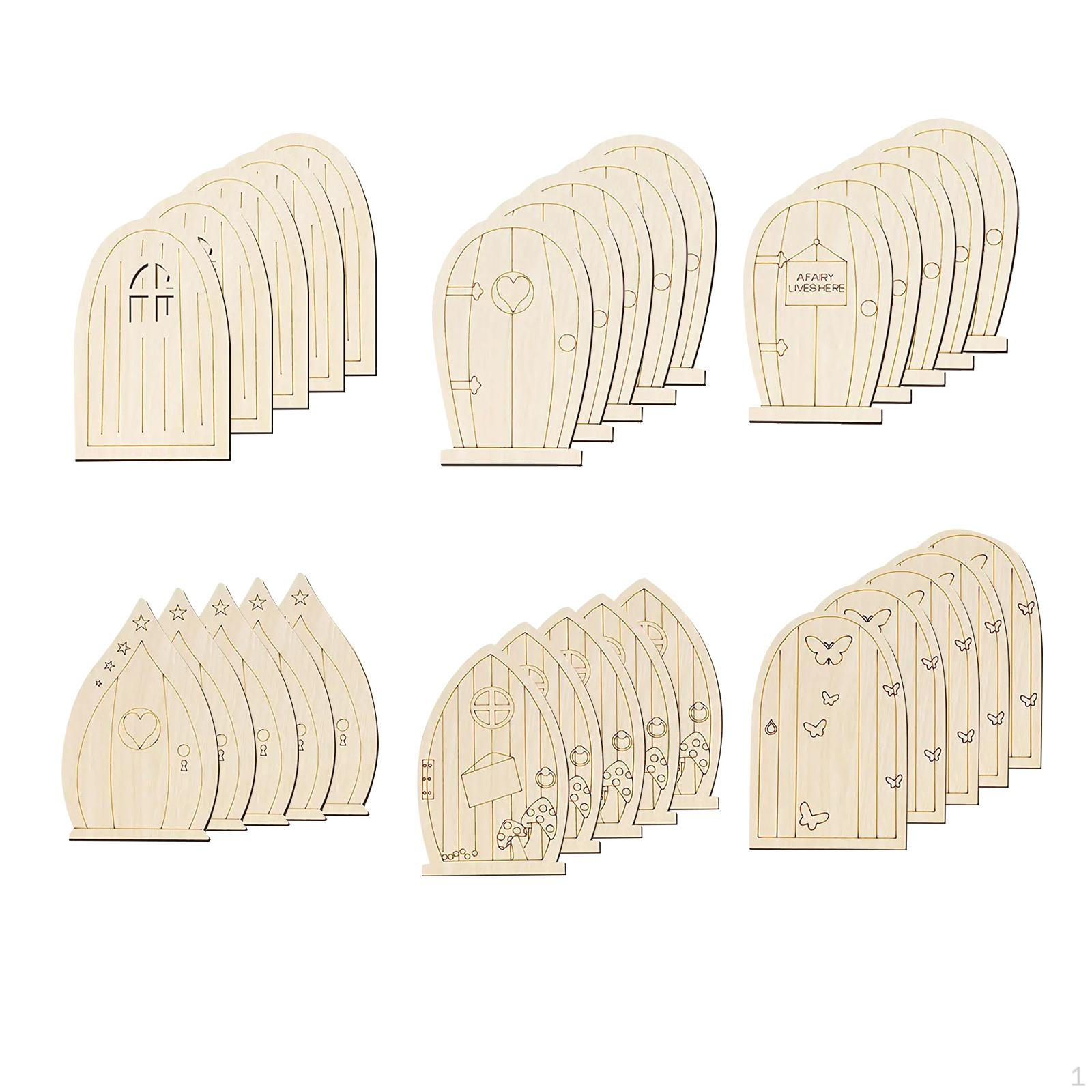 30x Unfinished Wooden Fairy Garden Door, Embellishments Craft Ornament DIY Unpainted Pieces
30x Unfinished Wooden Fairy Garden Door, Embellishments Craft Ornament DIY Unpainted Pieces