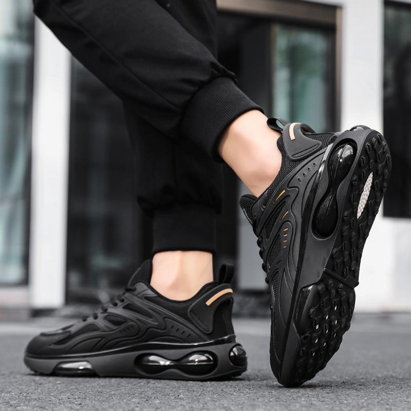 Pure black men s shoes summer new trend mesh breathable sports casual running teen couple dad trendy shoes 36
Pure black men s shoes summer new trend mesh breathable sports casual running teen couple dad trendy shoes 36