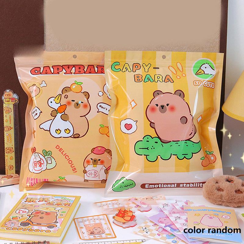 Канцелярские принадлежности Capybara Lucky Gift Bag Мультяшная линейка Блокнот Липкие заметки Наклейки Ленты Закладки Подарок на день рождения
Канцелярские принадлежности Capybara Lucky Gift Bag Мультяшная линейка Блокнот Липкие заметки Наклейки Ленты Закладки Подарок на день рождения