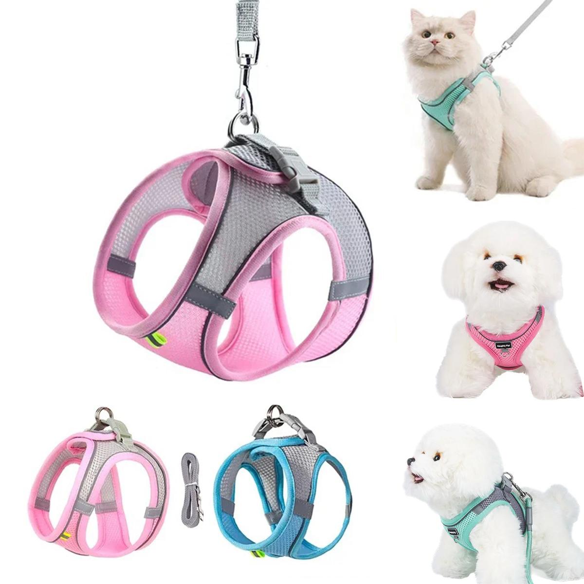 Reflective Safety Pet Dog Harness and Leash Set for Small Medium Dogs Cat Harnesses Vest Puppy Chest Strap XS-(1.5-2.5 kg)
Reflective Safety Pet Dog Harness and Leash Set for Small Medium Dogs Cat Harnesses Vest Puppy Chest Strap XS-(1.5-2.5 kg)