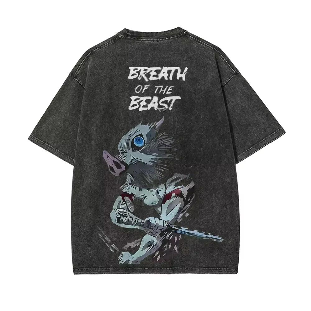 Demon Slayer Inosuke Hashibira Boar Head Vintage Washed T-Shirt Street Style Short Sleeve Men s and Women s Top S
Demon Slayer Inosuke Hashibira Boar Head Vintage Washed T-Shirt Street Style Short Sleeve Men s and Women s Top S