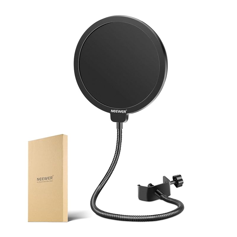 NEEWER microphone pop pop guard 360° flexible arm/with screw rotation clamp Noise prevention Improved recording quality double layer pop screen pop
NEEWER microphone pop pop guard 360° flexible arm/with screw rotation clamp Noise prevention Improved recording quality double layer pop screen pop