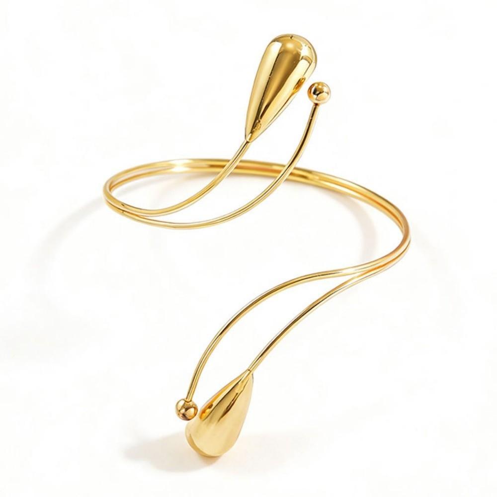 Adjustable Upper Arm Cuff Bracelet Spiral Water Drop Bangle Jewelry Accessories золотой
Adjustable Upper Arm Cuff Bracelet Spiral Water Drop Bangle Jewelry Accessories золотой