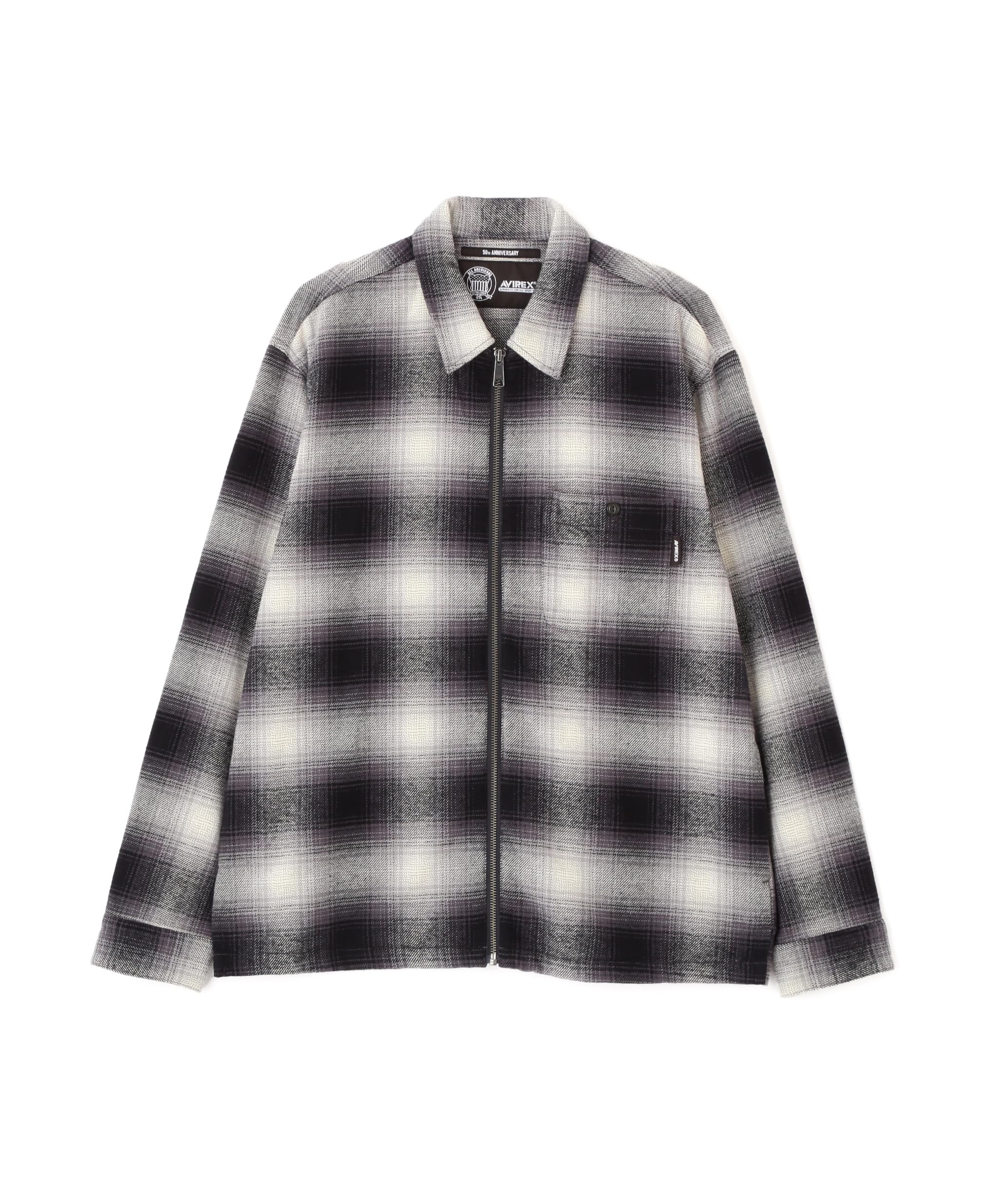 AVIREX OMBRE CHECK ZIP UP SHIRT Men s M 010 black 783-5220013
AVIREX OMBRE CHECK ZIP UP SHIRT Men s M 010 black 783-5220013