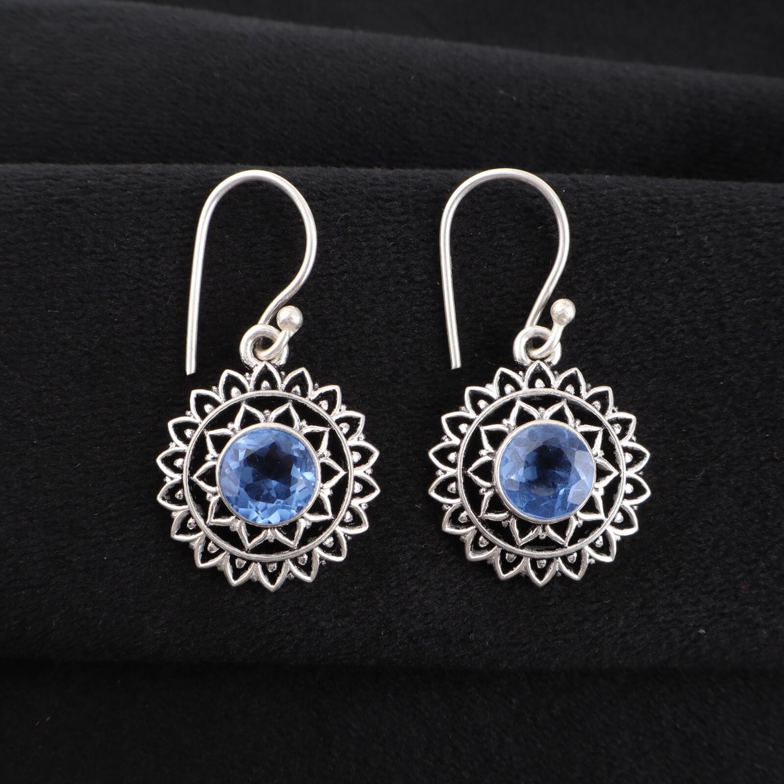 Tanzanite Gemstone 925 Sterling Silver Jewelry Handcrafted Dangle Earrings 1.57 CE-19-5
Tanzanite Gemstone 925 Sterling Silver Jewelry Handcrafted Dangle Earrings 1.57 CE-19-5