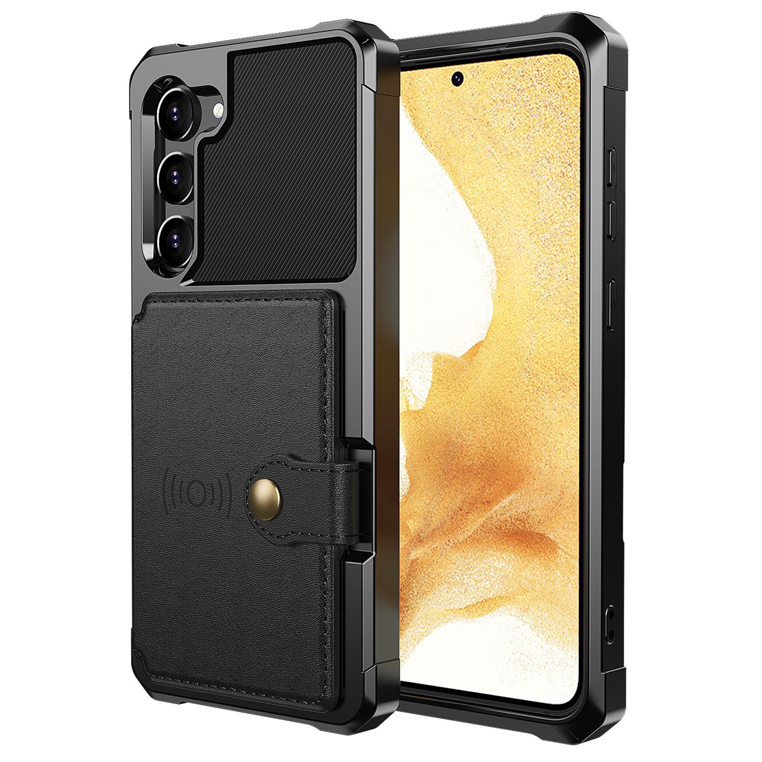 ZM03 Kickstand Card Holder Phone Case for Samsung Galaxy S23,PU Leather Coated TPU Protective Cover Fits Magnetic Car Mount Black
ZM03 Kickstand Card Holder Phone Case for Samsung Galaxy S23,PU Leather Coated TPU Protective Cover Fits Magnetic Car Mount Black