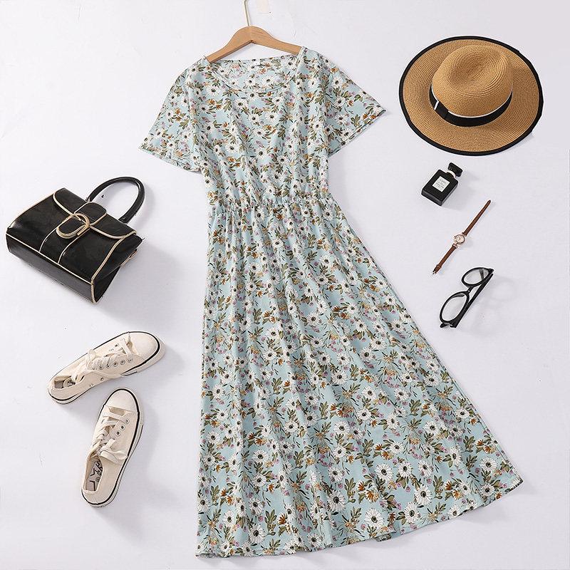 Summer Slimming Waist-Cinching Mid-Length Dress for Middle-aged Women XL
Summer Slimming Waist-Cinching Mid-Length Dress for Middle-aged Women XL