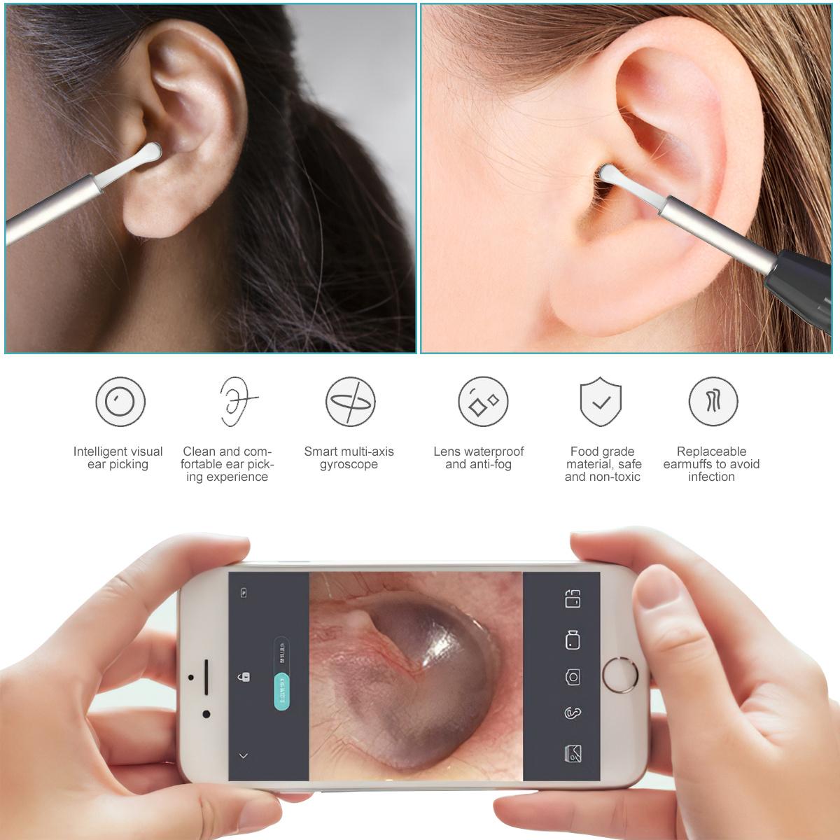 W1 Ear Wax Removal Tool Camera WiFi Ear Cleaning Kit Ear Pick with LED Light- Black Type A
W1 Ear Wax Removal Tool Camera WiFi Ear Cleaning Kit Ear Pick with LED Light- Black Type A
