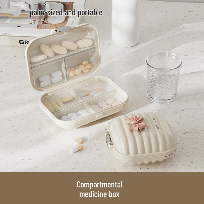 Portable Divided Pill Organizer & Jewelry Box Small Bowknot
Portable Divided Pill Organizer & Jewelry Box Small Bowknot