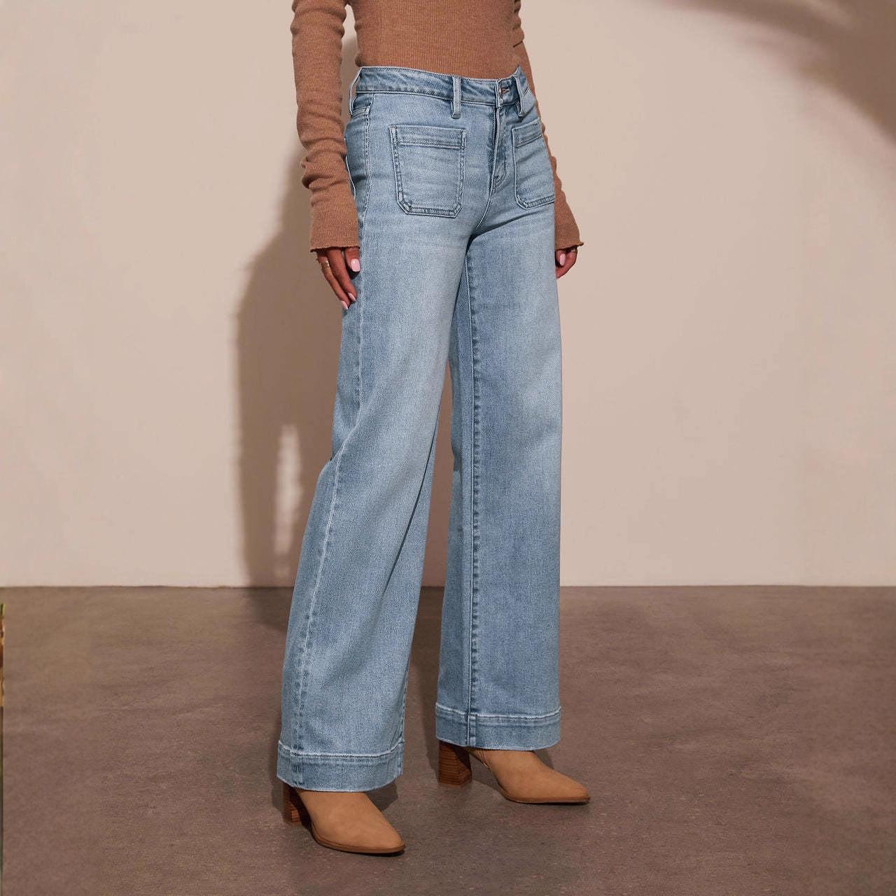 2025 Spring Women s High-Waisted Wide-Leg Retro Jeans - Slimming and Versatile Style XXL світло-синій колір
2025 Spring Women s High-Waisted Wide-Leg Retro Jeans - Slimming and Versatile Style XXL світло-синій колір