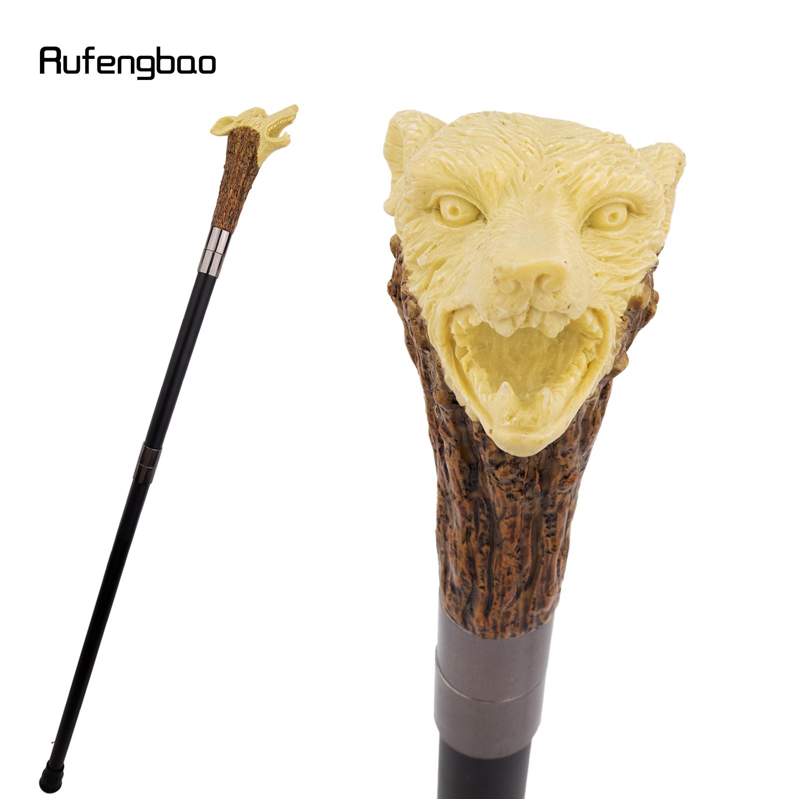 Yellow Resin Wolf Head Tree Root Walking Cane Fashion Decorative Steel Stick Gentleman Elegant Cosplay Cane Knob Crosier 94cm
Yellow Resin Wolf Head Tree Root Walking Cane Fashion Decorative Steel Stick Gentleman Elegant Cosplay Cane Knob Crosier 94cm
