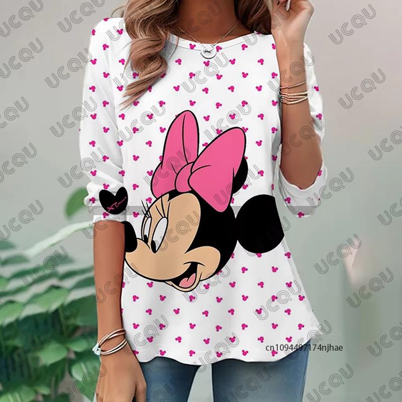 Cartoon Disney Mickey Mouse Print Womens Long Sleeve Tshirt Autumn Fashion Oneck Tees Casual Pullover Oversized Y2K Tops L
Cartoon Disney Mickey Mouse Print Womens Long Sleeve Tshirt Autumn Fashion Oneck Tees Casual Pullover Oversized Y2K Tops L