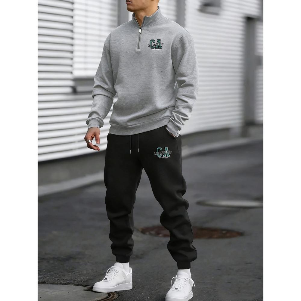 New Men s Zipper Polo Shirt and Pants Two Piece Set Printed in Los Angeles, California, for Casual and Sporty Autumn Winter Men s Wear S
New Men s Zipper Polo Shirt and Pants Two Piece Set Printed in Los Angeles, California, for Casual and Sporty Autumn Winter Men s Wear S