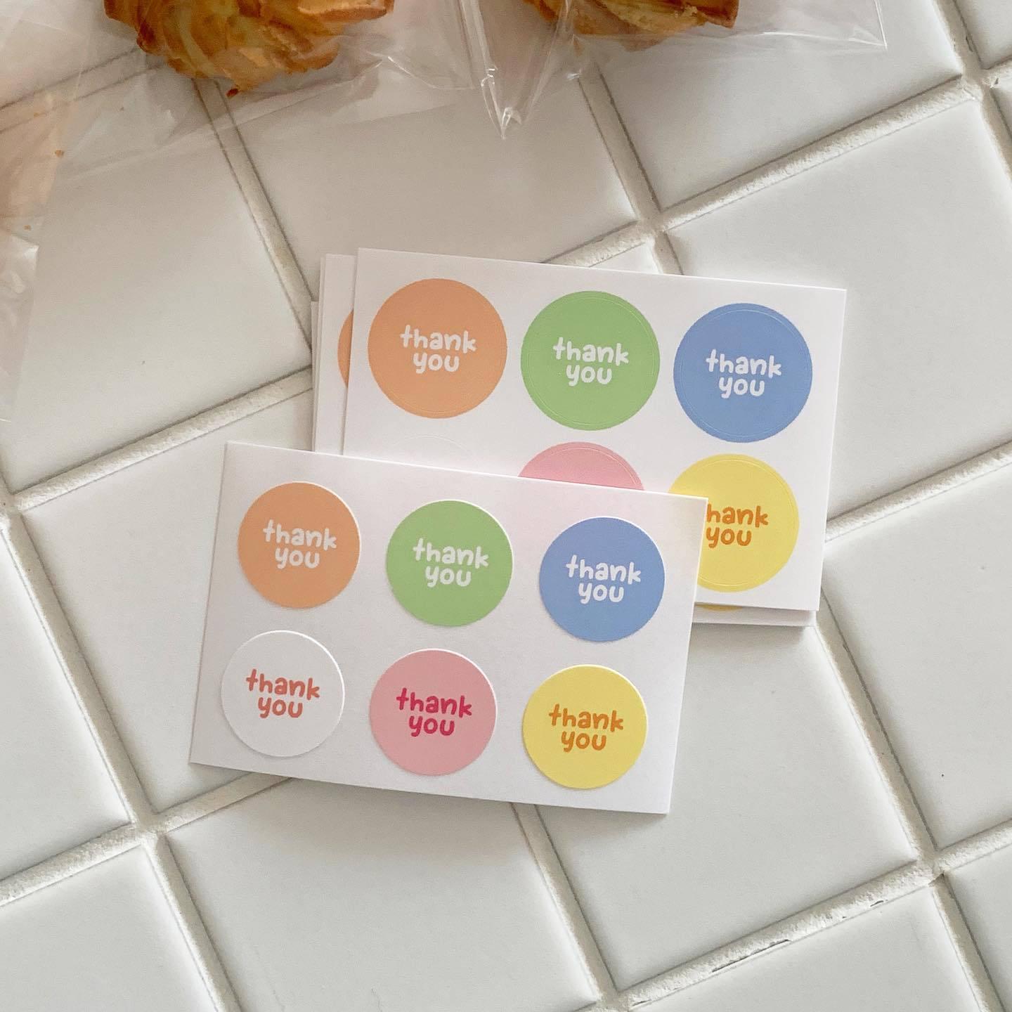 Round Colorful Thank You Stickers - 6 Sheets for Sealing and Decorating Cards and Photos Diameter 4cm (per piece)
Round Colorful Thank You Stickers - 6 Sheets for Sealing and Decorating Cards and Photos Diameter 4cm (per piece)