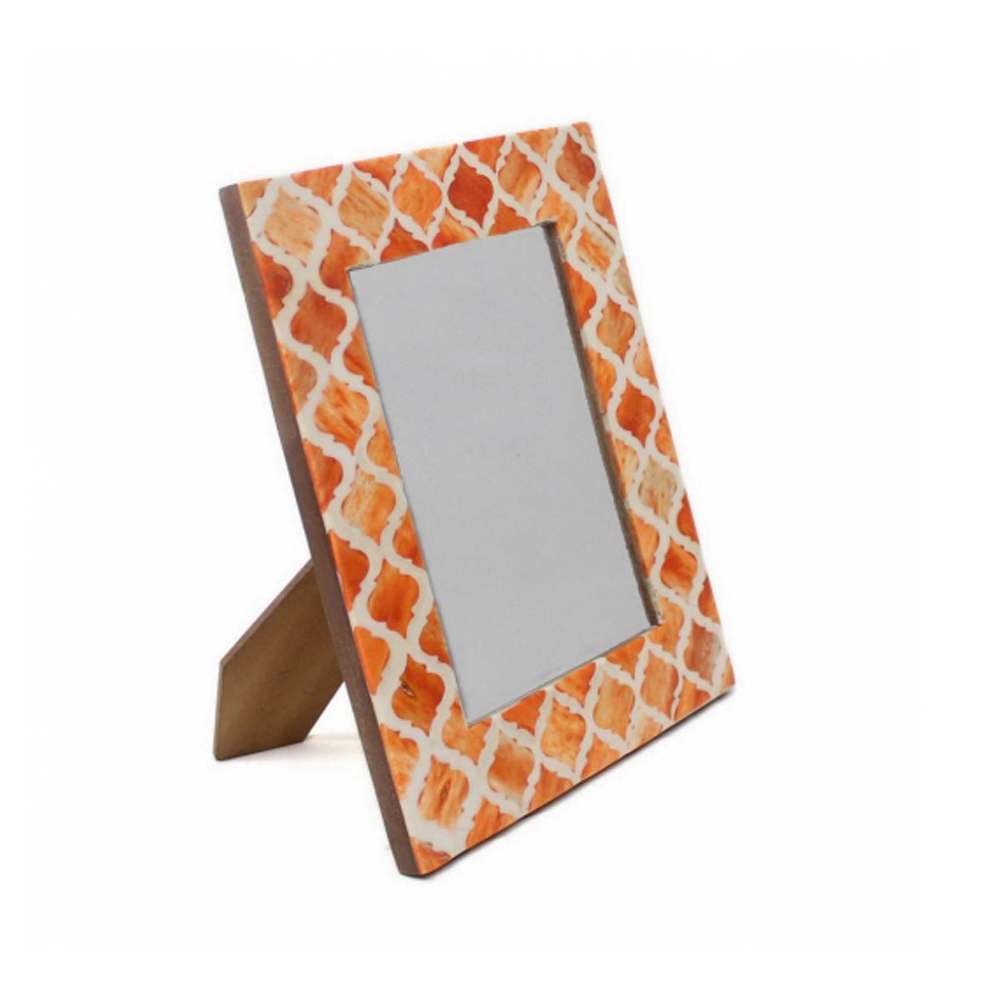 Handcrafted Bone Inlay Photo Frame | Orange Geometric Pattern Wooden Picture Frame | Tabletop Home Decor 6 x 4 помаранчевий
Handcrafted Bone Inlay Photo Frame | Orange Geometric Pattern Wooden Picture Frame | Tabletop Home Decor 6 x 4 помаранчевий