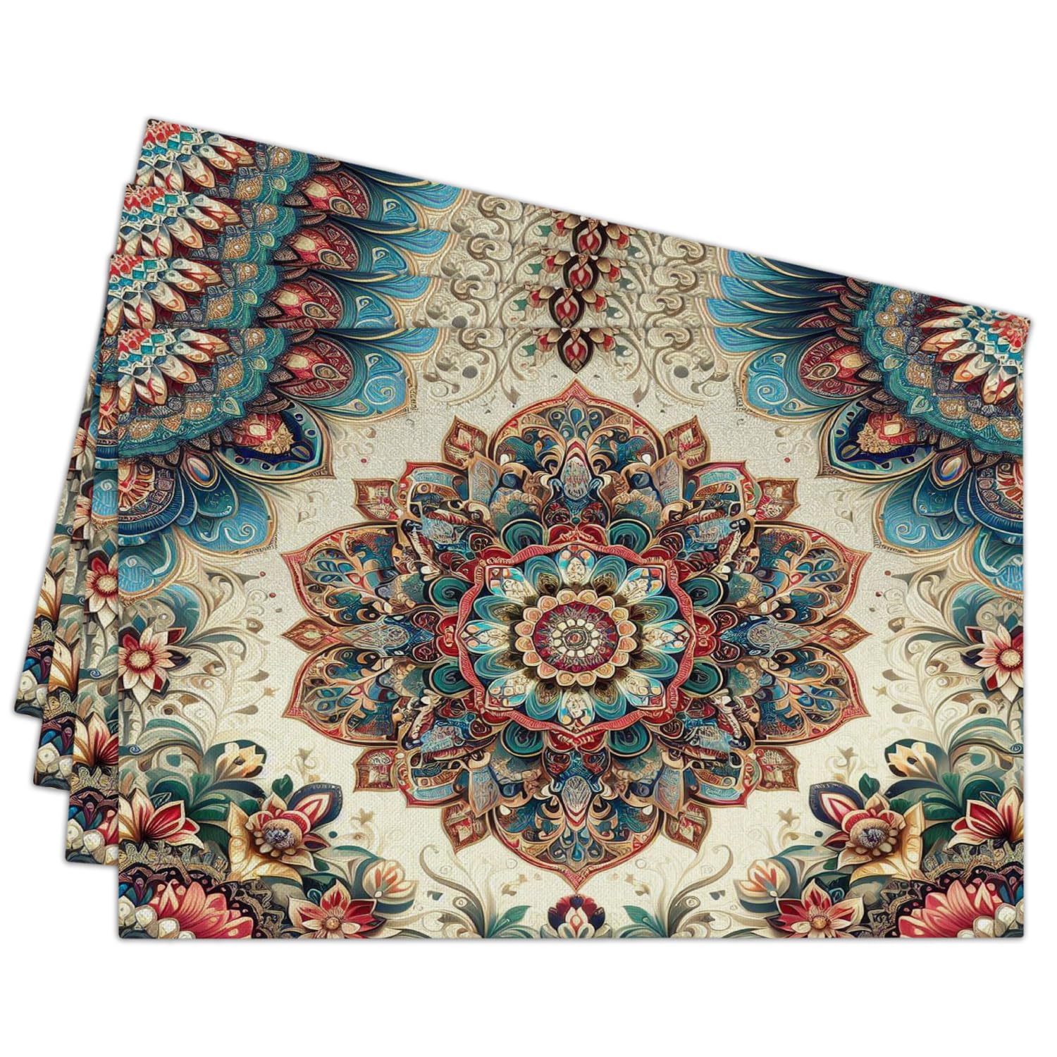 Cotton Linen Waterproof Placemats Set of 4, Boho Ethnic Style Dining Mat Table Mats Decor Fabric for Kitchen Dinner Coffee Shop Table, Indoor/Outdoor 4Pcs
Cotton Linen Waterproof Placemats Set of 4, Boho Ethnic Style Dining Mat Table Mats Decor Fabric for Kitchen Dinner Coffee Shop Table, Indoor/Outdoor 4Pcs