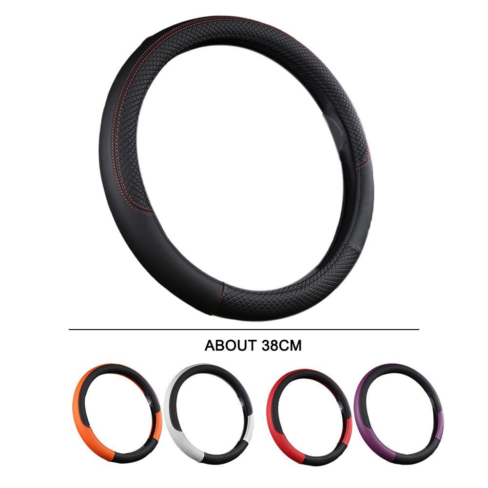 Car Steering Wheel Cover Breathable Anti Slip PU Leather Steering Covers Suitable 38cm Auto Decoration Carbon Fiberg Wheel Cover
Car Steering Wheel Cover Breathable Anti Slip PU Leather Steering Covers Suitable 38cm Auto Decoration Carbon Fiberg Wheel Cover