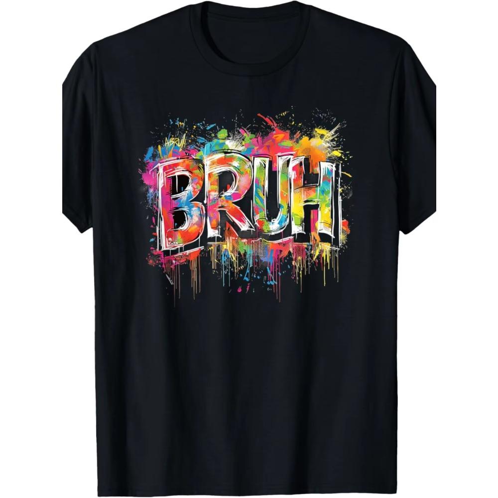 Мягкая мужская футболка, красочная футболка Bruh Latter с забавным принтом для молодежи, высококачественный наряд для отдыха XXXXXL чёрный
Мягкая мужская футболка, красочная футболка Bruh Latter с забавным принтом для молодежи, высококачественный наряд для отдыха XXXXXL чёрный
