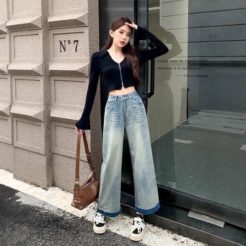 Plus Size Drapey Rolled-Hem Cropped Wide-Leg Jeans - Women s Summer Slimming Petite Micro-Flared Pants 2XL
Plus Size Drapey Rolled-Hem Cropped Wide-Leg Jeans - Women s Summer Slimming Petite Micro-Flared Pants 2XL