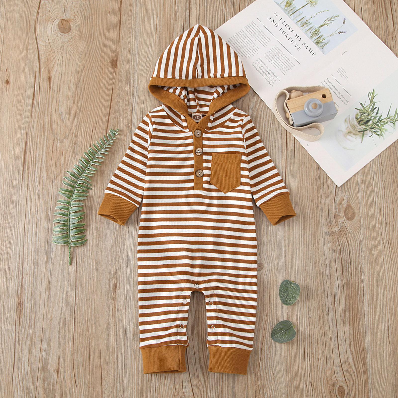 Новорожденный Малыш Младенец Комбинезон-Ромпер с Длинным Рукавом в Полоску с Капюшоном 100 коричневый
Новорожденный Малыш Младенец Комбинезон-Ромпер с Длинным Рукавом в Полоску с Капюшоном 100 коричневый