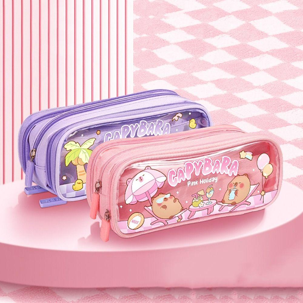 Zipper Capybara Pencile Bag Kawaii Capybara Makeup Bag Sweet Cartoon Pencile Case Beach рожевий
Zipper Capybara Pencile Bag Kawaii Capybara Makeup Bag Sweet Cartoon Pencile Case Beach рожевий