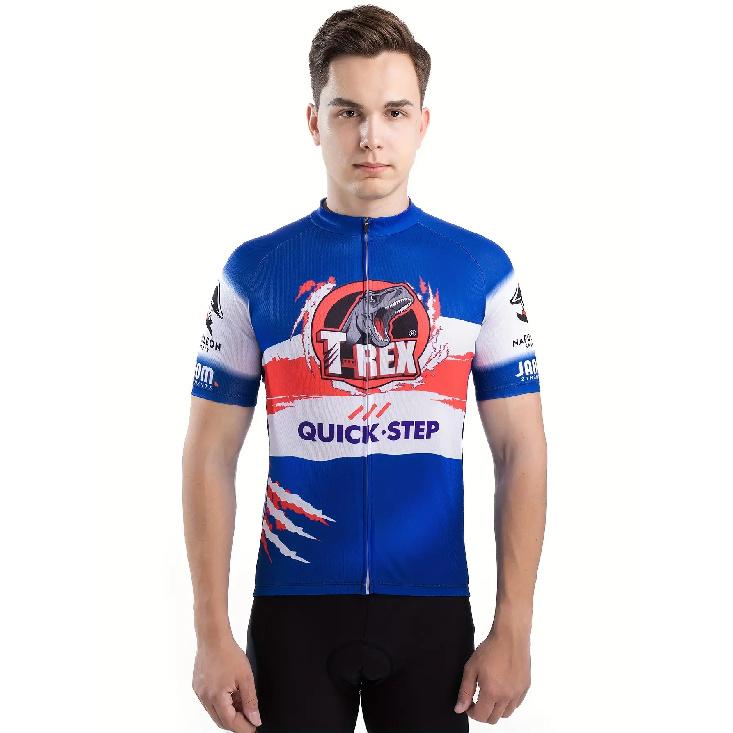 SOUDAL Quick-Step Men’s Cycling Jersey - Breathable & Moisture-Wicking, Short Sleeve, Zip-Up, T-Rex Dinosaur Graphic, Blue & White Geometric XXXL
SOUDAL Quick-Step Men’s Cycling Jersey - Breathable & Moisture-Wicking, Short Sleeve, Zip-Up, T-Rex Dinosaur Graphic, Blue & White Geometric XXXL