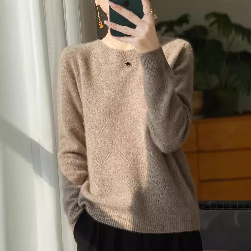 New Design 100% Wool Women s Round Neck Soft Waxy Hollowed-Out Sweater Pullover Knitwear for Autumn and Winter XL (approx. 63-68 kg)
New Design 100% Wool Women s Round Neck Soft Waxy Hollowed-Out Sweater Pullover Knitwear for Autumn and Winter XL (approx. 63-68 kg)