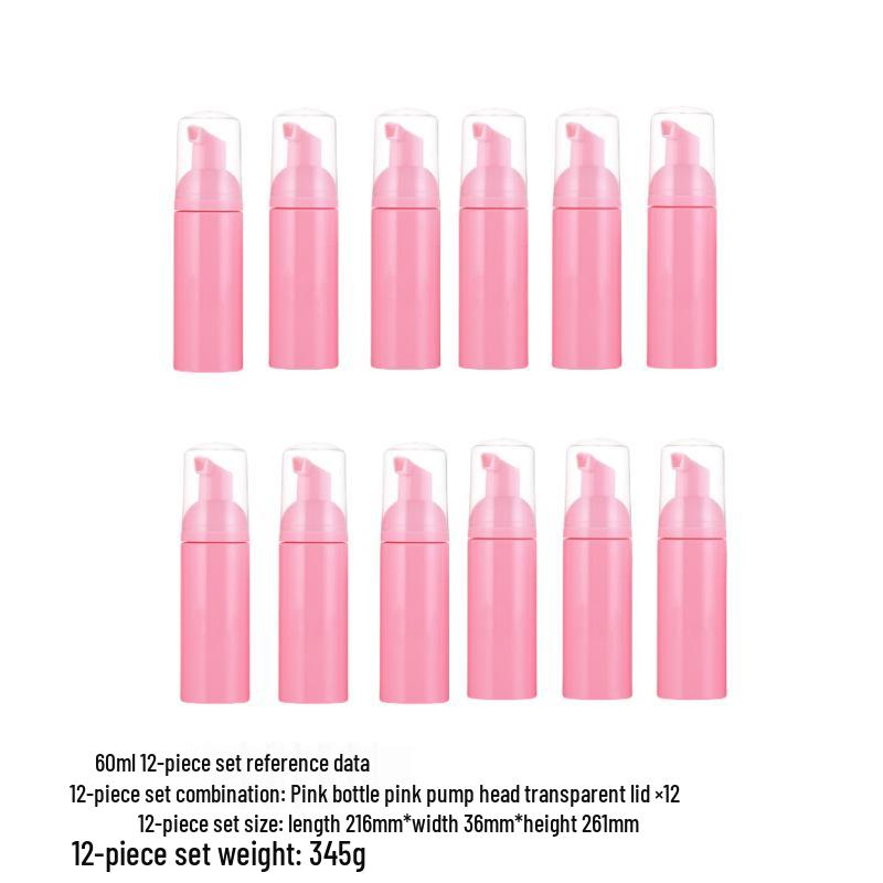 Набор из 12 флаконов с розовым пенным дозатором объемом 60 мл для шампуня для ресниц и мусса
Набор из 12 флаконов с розовым пенным дозатором объемом 60 мл для шампуня для ресниц и мусса
