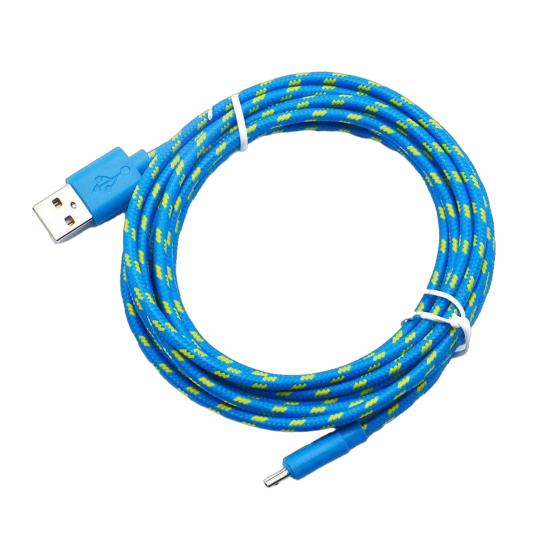 Кабель для швидкої зарядки 2.4A Кабель Micro USB Нейлонова плетена шнурівка Зарядний пристрій для телефону та передача даних 3M синій
Кабель для швидкої зарядки 2.4A Кабель Micro USB Нейлонова плетена шнурівка Зарядний пристрій для телефону та передача даних 3M синій