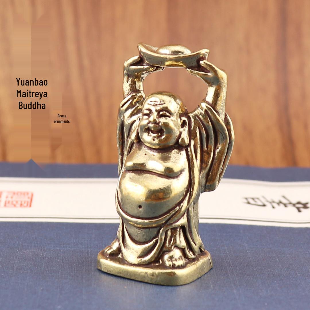 Pure Copper Maitreya Buddha Statue: Desktop Solid Brass Blessing Ornament with Big Belly Wealth God Design
Pure Copper Maitreya Buddha Statue: Desktop Solid Brass Blessing Ornament with Big Belly Wealth God Design