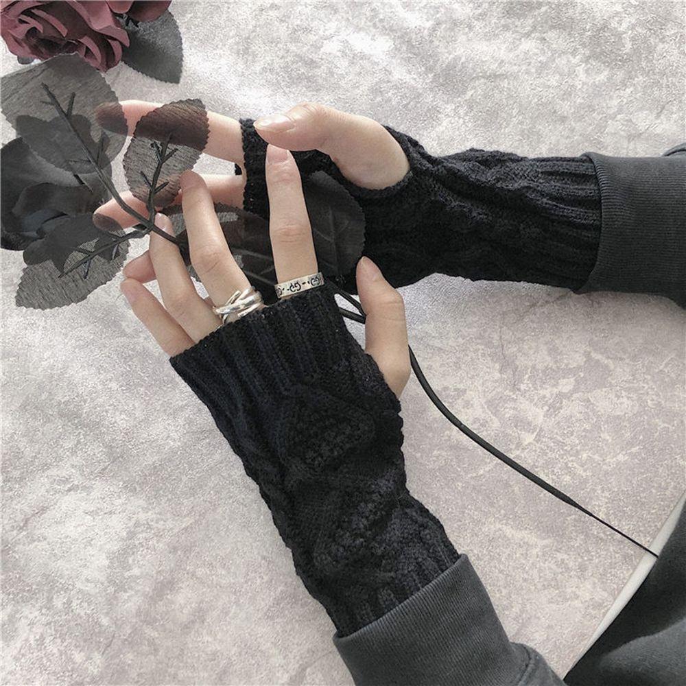 Plus Velvet Fingerless Mittens Female Gloves Twist Mittens Knitted Gloves Half-finger Gloves A
Plus Velvet Fingerless Mittens Female Gloves Twist Mittens Knitted Gloves Half-finger Gloves A