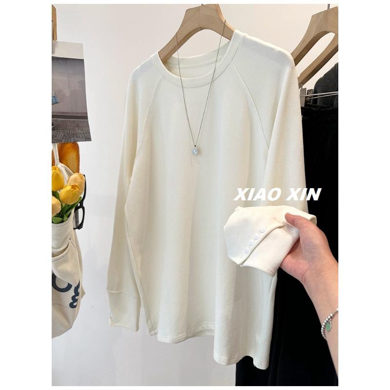 Raglan Long-sleeved Button Design Brushed Bottoming Shirt for Women Autumn and Winter T-shirt Tops 4XL абрикосовий
Raglan Long-sleeved Button Design Brushed Bottoming Shirt for Women Autumn and Winter T-shirt Tops 4XL абрикосовий
