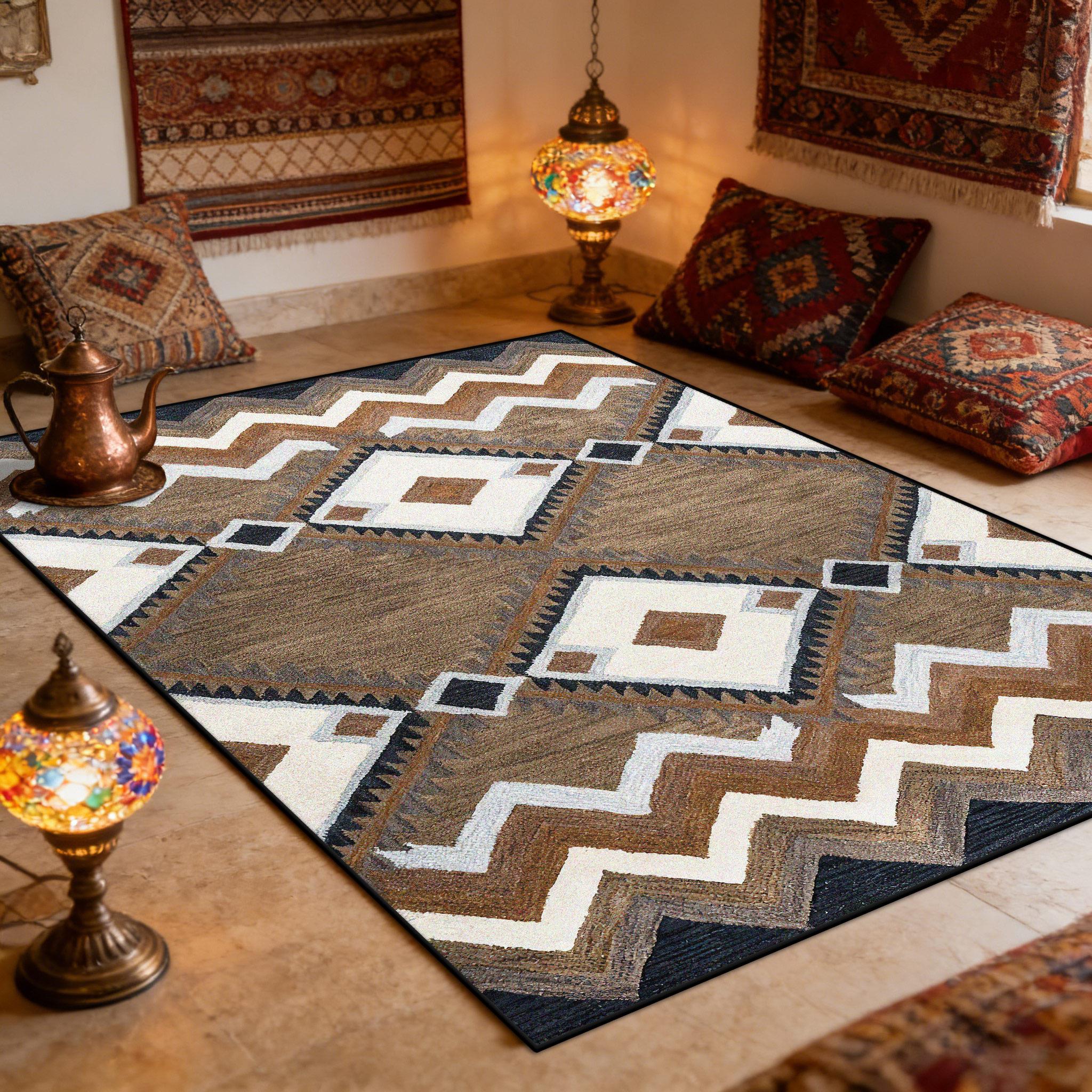 Trkiye Ethnic Style Geometric Pattern Carpet for Living Room Retro Decor Non-slip Bedroom Rug Outdoor Courtyard Easy Clean Mat 60x90cm
Trkiye Ethnic Style Geometric Pattern Carpet for Living Room Retro Decor Non-slip Bedroom Rug Outdoor Courtyard Easy Clean Mat 60x90cm