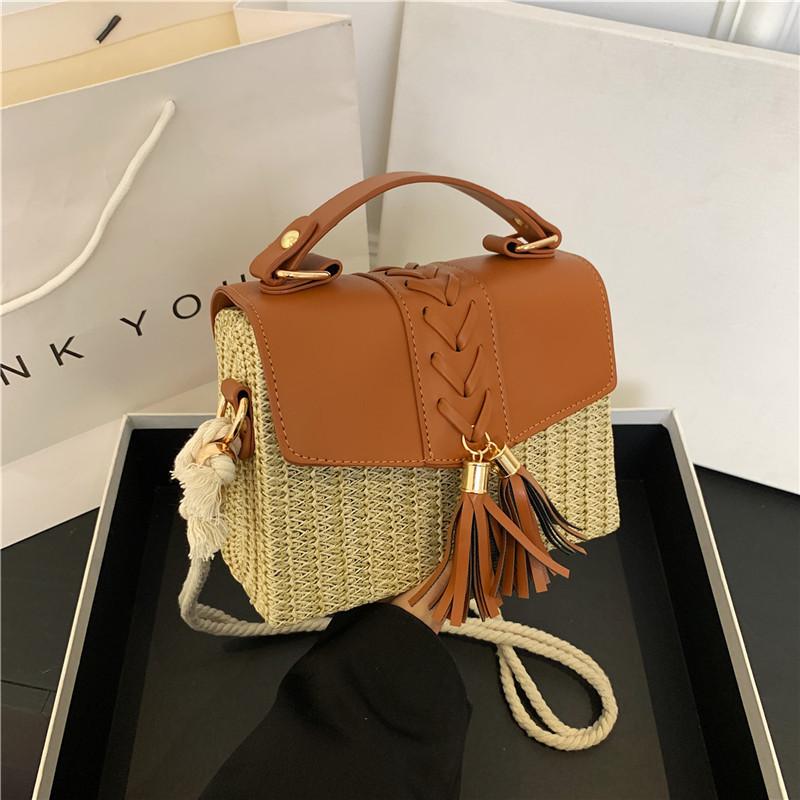2026 New Handheld Beach Grass Woven Bag Versatile Tassel Crossbody Bag for Girls Mobile Phone Bag Handbag коричневий
2026 New Handheld Beach Grass Woven Bag Versatile Tassel Crossbody Bag for Girls Mobile Phone Bag Handbag коричневий