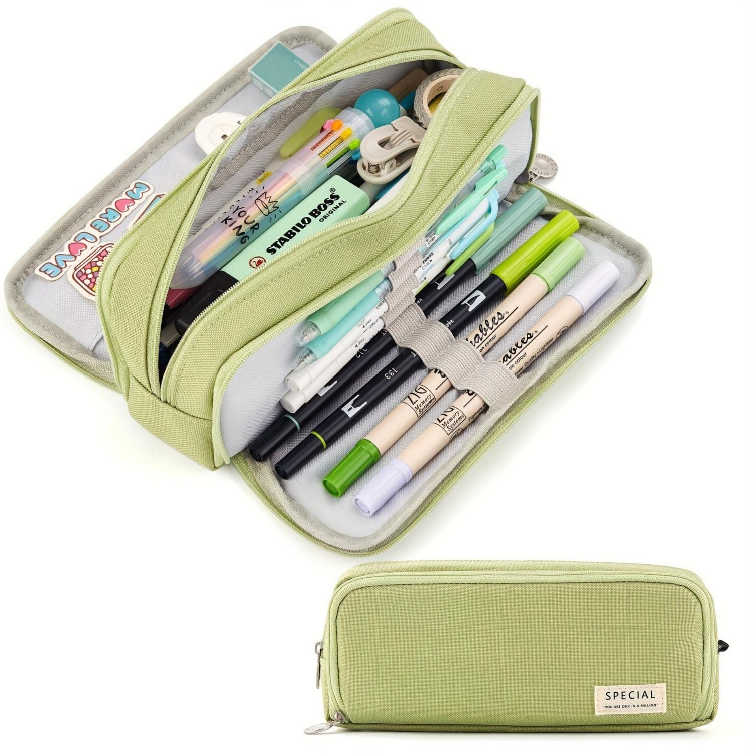 Versatile Double-Zipper Pencil Case: Portable, Lightweight, Large Capacity, Available in Multiple Colors. зелений
Versatile Double-Zipper Pencil Case: Portable, Lightweight, Large Capacity, Available in Multiple Colors. зелений