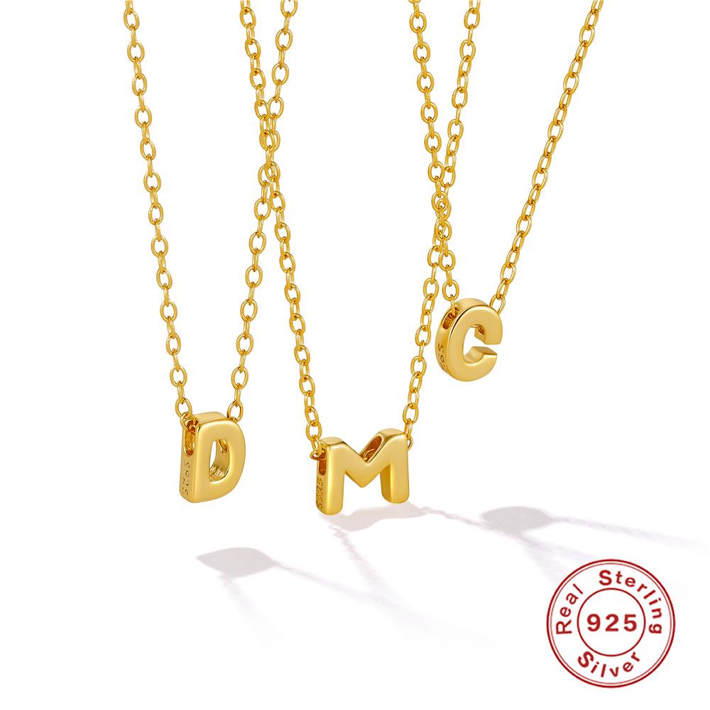 925 Sterling Silver Glossy 26 English Letters Pendant Necklace Best-Selling Ins Light Luxury Collarbone Chain 925 Silver
925 Sterling Silver Glossy 26 English Letters Pendant Necklace Best-Selling Ins Light Luxury Collarbone Chain 925 Silver