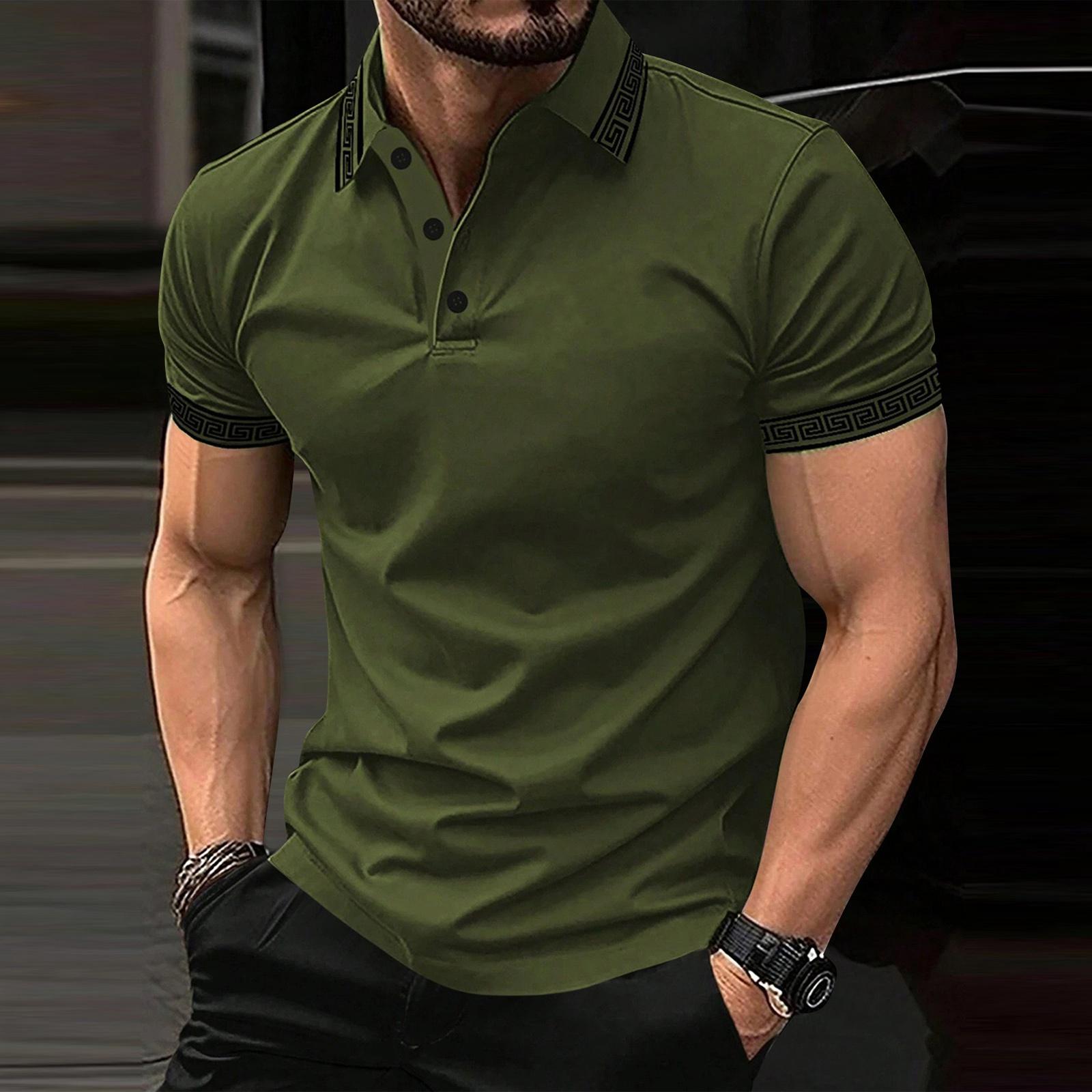 Men Short Sleeve Polo Shirt Classic Fit Cotton Casual Top with Patterned Collar and Cuffs for Everyday Wear L армия зеленый
Men Short Sleeve Polo Shirt Classic Fit Cotton Casual Top with Patterned Collar and Cuffs for Everyday Wear L армия зеленый