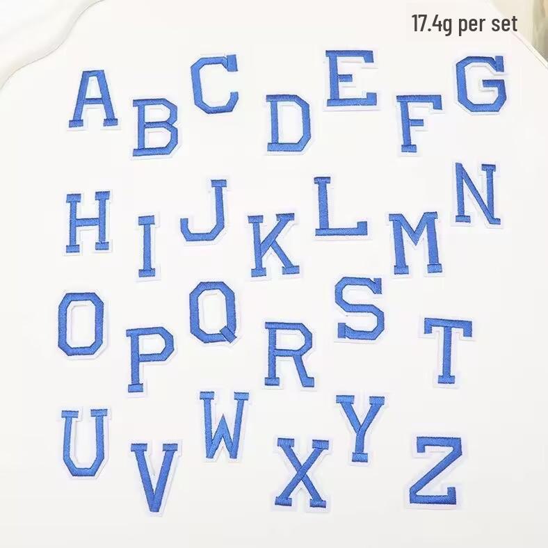 Різнокольорові вишиті патчі з літерами для DIY взуття, капелюхів, сумок та текстилю.
Різнокольорові вишиті патчі з літерами для DIY взуття, капелюхів, сумок та текстилю.