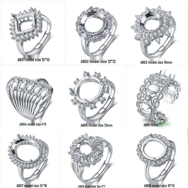 Silver-Plated Adjustable Ring Setting for Women - Multiple Sizes Available Adjustable Open Ring
Silver-Plated Adjustable Ring Setting for Women - Multiple Sizes Available Adjustable Open Ring