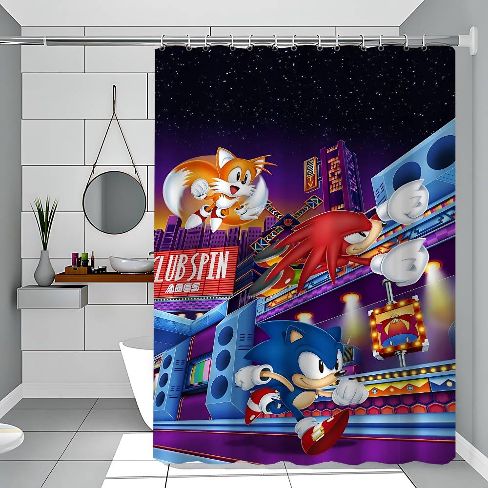 S-Sonic Racing Crossworlds Game Shower Curtain Bath Curtain Print Fabric Waterproof Bathroom Curtains Hooks Bath Screen 90x180 cm
S-Sonic Racing Crossworlds Game Shower Curtain Bath Curtain Print Fabric Waterproof Bathroom Curtains Hooks Bath Screen 90x180 cm